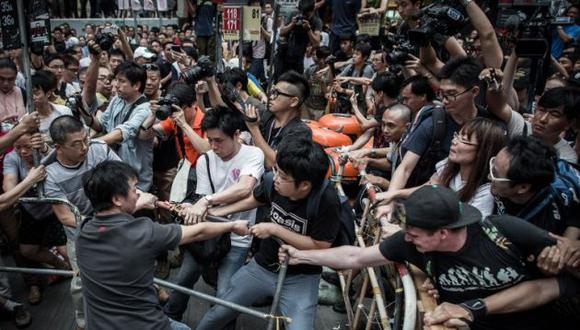 Manifestantes en Hong Kong (Foto: AFP)