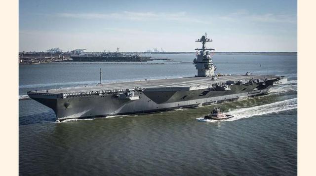 El futuro CVN 78, un portaaviones de tipo Gerald R. Ford, es el primero con un diseño nuevo en 40 años en EE UU. El buque partió de su base en Virgina el pasado día 8 para pasar pruebas tanto de su operativa como de los sistemas tecnológicos que lleva a b