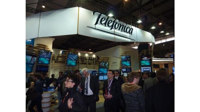 El stand de Telefónica es uno de los más visitados en el Congreso Mundial de Móviles.