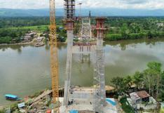 Construcción del puente Huallaga registra un avance de más del 57%
