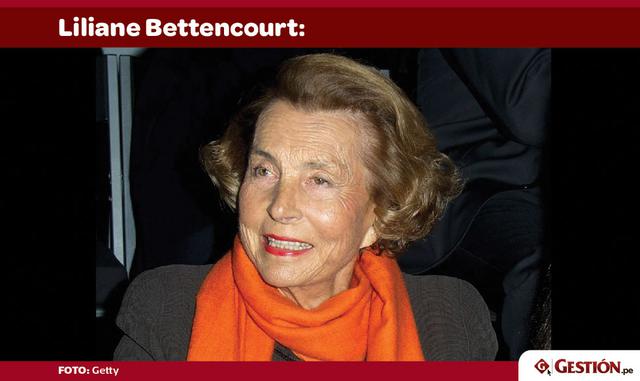 Liliane Bettencourt, por segundo año consecutivo es la mujer más rica del mundo con una fortuna estimada en US$ 39,500 millones. El patrimonio de la heredera del gigante de los cosméticos, de 94 años, aumentó US$ 3,400 millones su patrimonio, pero eso sól