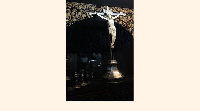 Cristo de marfil del siglo XVI que buscaba describir el sacrificio máximo del Dios católico. (Foto: Lucero Del Castillo)