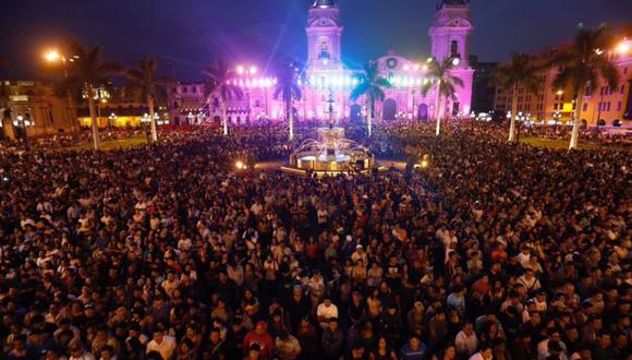 Miles de personas se reunirán hoy en la Plaza de Armas para celebrar el 489 aniversario de Lima. (foto: Andina)