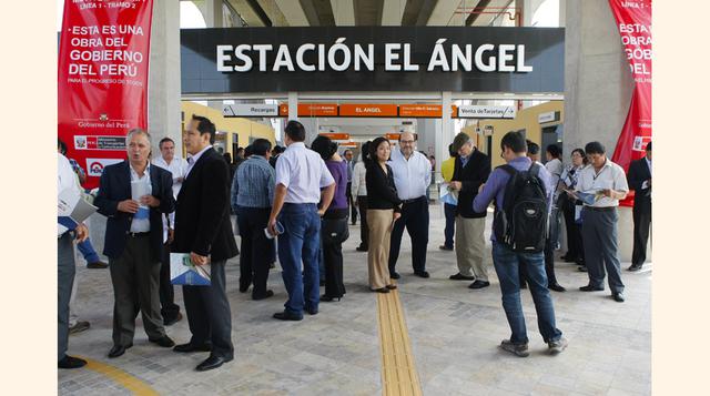 La Estación El Ángel es la primera parada del tramo 2 de la Línea 1 del Metro de Lima, que tras un recorrido de 12.4 kilómetros une al cercado de Lima con San Juan de Lurigancho. (Foto: Manuel Melgar)