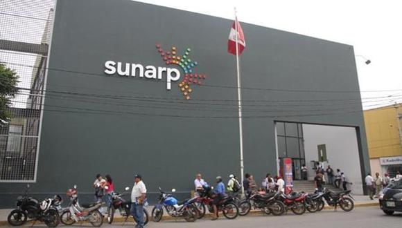 Sunarp. Es una de las entidades del Poder Ejecutivo que cuenta con la mayor cantidad de recursos directamente recaudados. (Foto: Andina)