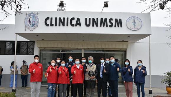 Investigadores del laboratorio chino Sinopharm realizaron su primera visita de supervisión a las instalaciones de la Unidad de Ensayos Clínicos de la universidad.(Foto: @UNMSM_)