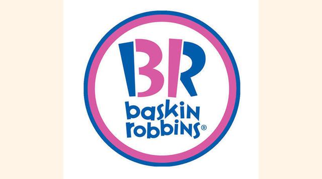Baskin Robbins. El logo aprovecha las iniciales de la marca para promocionar el número de sabores de sus helados (31).