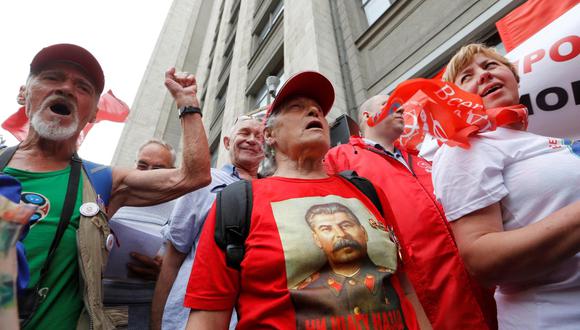 Comunistas rusos. (Foto: EFE).