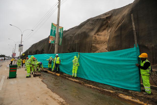 La comuna limeña iniciará la colocación, reparación y mantenimiento de una nueva geomalla a lo largo del acantilado de la Costa Verde. (Foto: MML)