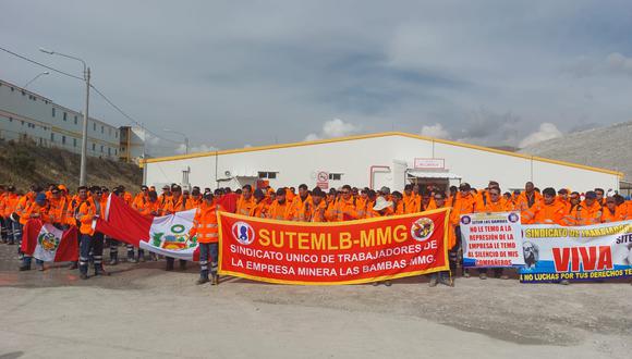 Sindicato Único de Trabajadores de la minera Las Bambas espera respuesta de la empresa. Foto: GEC