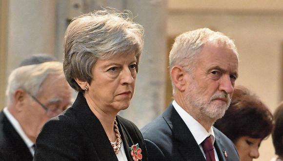 Debate. Theresa May y el líder laborista, Jeremy Corbyn, celebrarán un debate televisado sobre el Brexit en Reino Unido. (Foto: AFP)