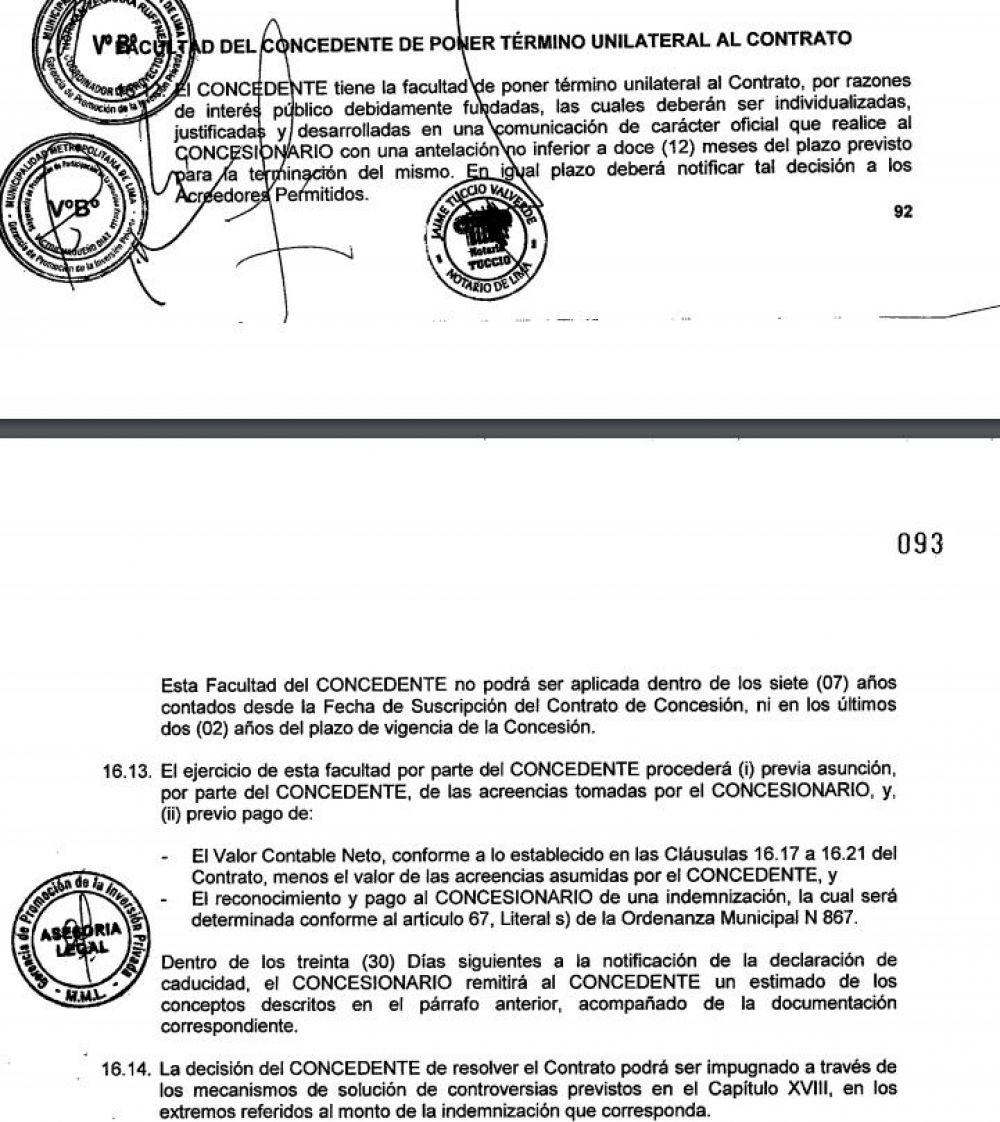 Contrato Linea Amarilla