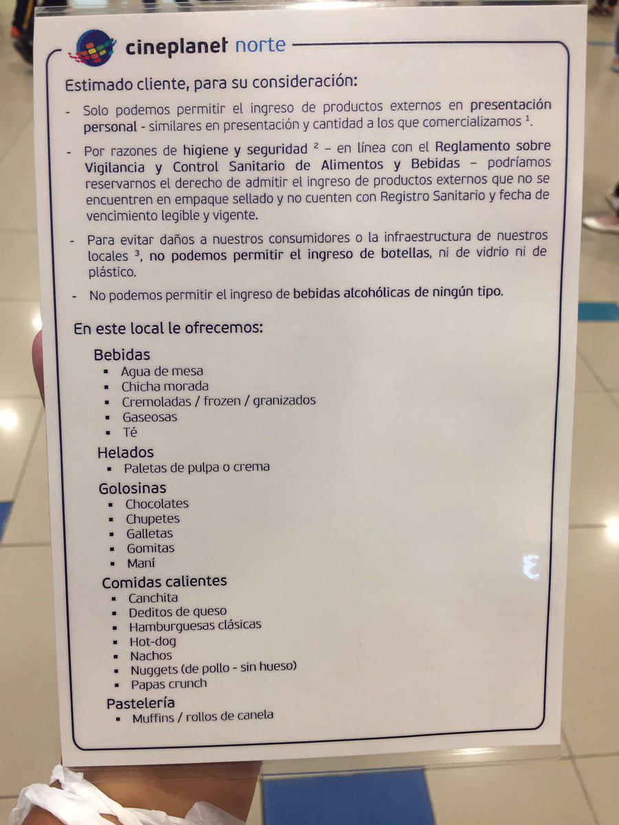 Comunicado de Cineplanet