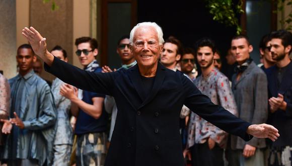 Giorgio Armani. A sus 85 años sigue al frente de la compañía que fundó en 1978. (Foto: AFP)