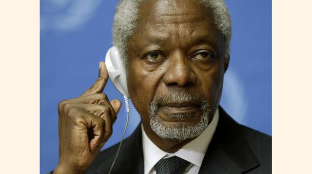Kofi Annan. Antes de convertirse en el secretario general de las Naciones Unidas, obtuvo su maestría en ciencias a través en el programa Sloan Fellows de la Sloan School del MIT de Administración en 1972. (Foto: Reuters)