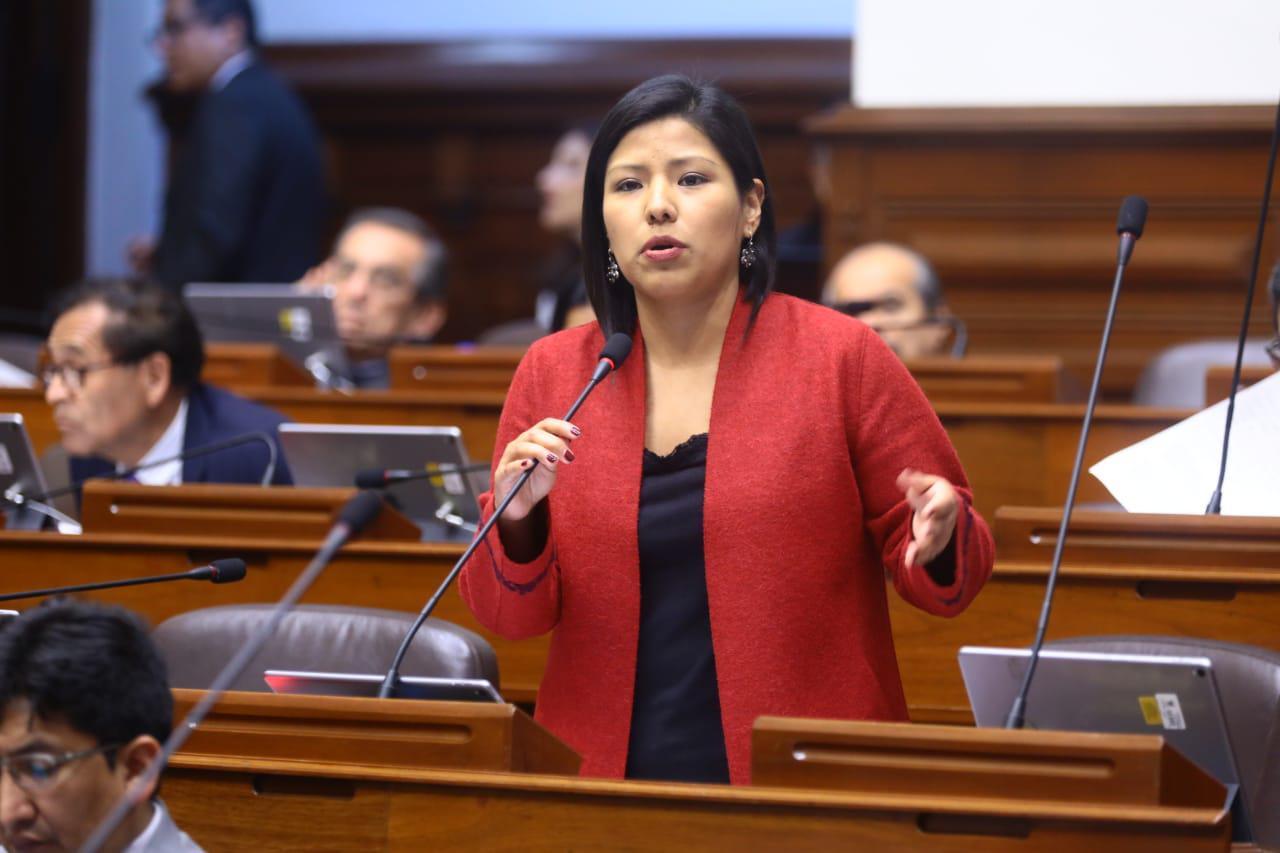 Indira Huilca es parte de la Comisión Permanente del Congreso de la República. (Foto: Congreso)