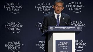 Presidente Ollanta Humala es anunciado en reunión del Foro Económico Mundial