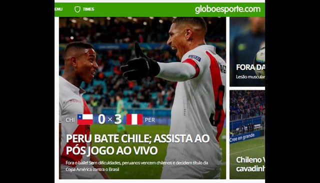 Así informó la prensa mundial tras la victoria de Perú sobre Chile y clasificación a la final de la Copa América 2019.