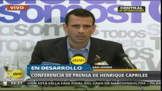 Henrique Capriles pide que Ollanta Humala responda a solicitud de reunión