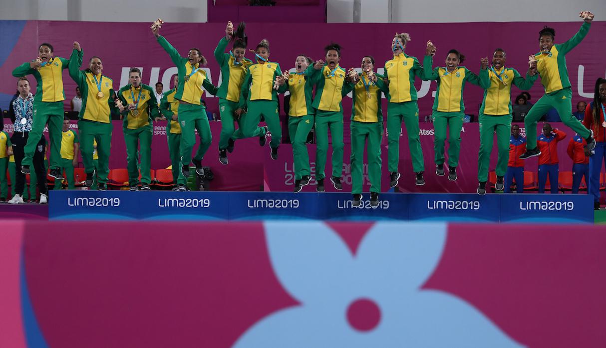 Brasil obtuvo una medalla de oro en balonmano femenino. (Foto: Miriam Jeske / Lima 2019 )