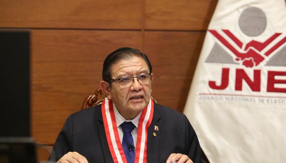 El presidente del JNE pidió al Ministerio Público realizar las acciones correspondientes. (Foto: JNE)