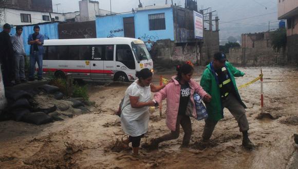 Huaicos en regiones en el Perú se reportan durante la temporada de lluvias y a la fecha unos 592 distritos figuran en riesgo por las lluvias fuertes. (Foto: Andina)