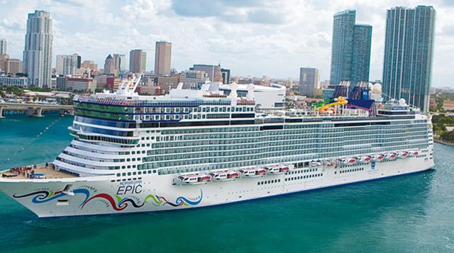 El Norwegian Epic posee 19 cubiertas y un auditorio para 681 personas. Puede transportar hasta 5,183 pasajeros. (Foto: NCL)