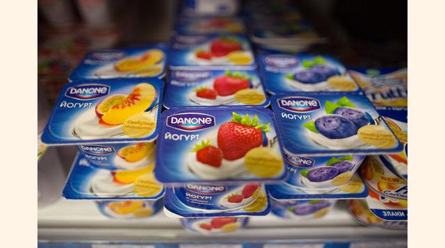 Danone, una firma multinacional francesa de productos alimenticios, ocupa el noveno lugar del ranking, donde la puntuación final es resultado de la diferencia de rendimiento y percepción. (Foto: Bloomberg)