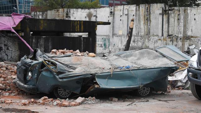 Foto 14 | Vista de una calle en el área oriental de la Ciudad de México después de un terremoto de 8.2 el 8 de septiembre de 2017. (Foto: AFP)