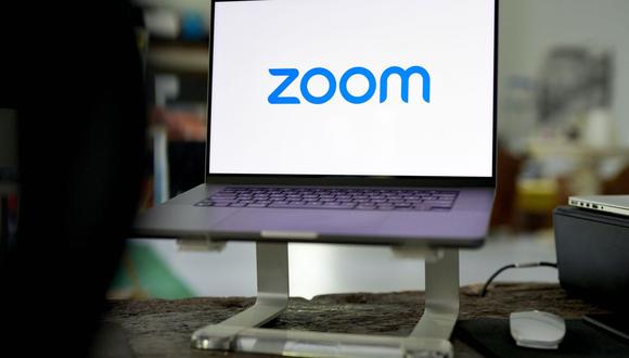 El logotipo de Zoom en una computadora portátil en Germantown, Nueva York, EE.UU., el sábado 13 de mayo de 2023.