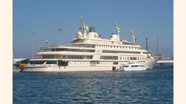 AL SAID – US$ 300 millones. Otra obra maestra Lurssen, el 508ft megayate Al Said fue encargado por el Sultán Qaboos de Omán en 2006 y puso en marcha el año siguiente. El Al Said es actualmente el yate más poderoso en el mundo gracias a sus motores 16,500k