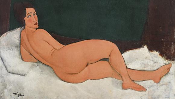 La pintura al óleo "Nu couche (sur le cote gauche)", pintada en 1917 por Amedeo Modigliani tenía un precio de salida de US$ 125 millones en la subasta de Sotheby’s. (Foto: AP)