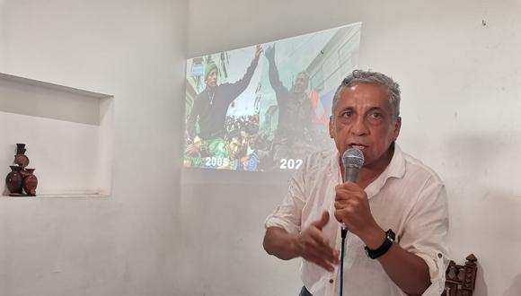 Jorge Salas Arenas manifestó que Antauro Humala: “No es dirigente ni forma parte de los comités de partido A.N.T.A.U.R.O.” Foto: Alan Benites