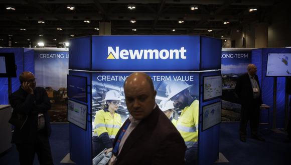 Un stand de Newmont Corp. en la conferencia de la Asociación de Prospectores y Desarrolladores de Canadá (PDAC) en Toronto, Ontario, Canadá, el martes 14 de junio de 2022. Fotógrafo: Cole Burston/Bloomberg