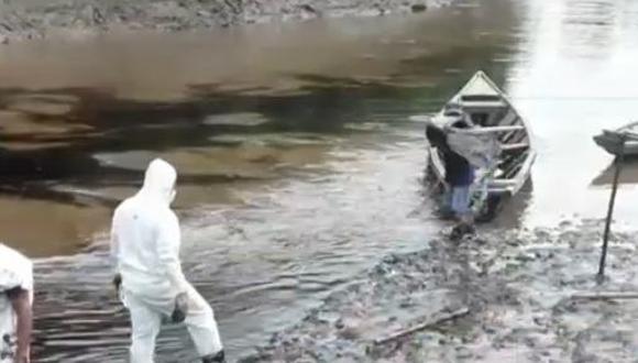 Reportan nuevo derrame de petróleo que llegó al río Marañón. (Captura: Canal N)