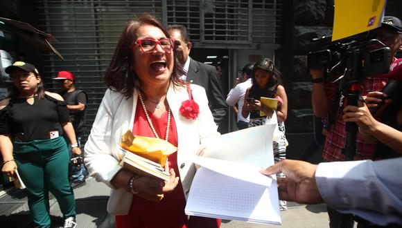 Maritza Sánchez, ex asesora de la presidenta del Perú, Dina Boluarte  acudió a la  Fiscalía. Fotos: Jorge Cerdan/ GEC.