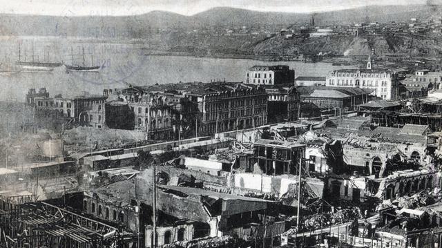 FOTO 2 |  17 de agosto de 1906: Más de 3.800 personas murieron a causa de un seísmo de magnitud 8,2 en la ciudad chilena de Valparaíso.