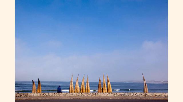 Balneario de Huanchaco en La Libertad, Trujillo.