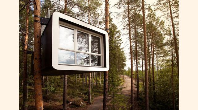 Tha Cabin (La cabaña) tiene capacidad para dos personas. Fue diseñada por Marten Cyrén y Gustav Cyrén en 2010.