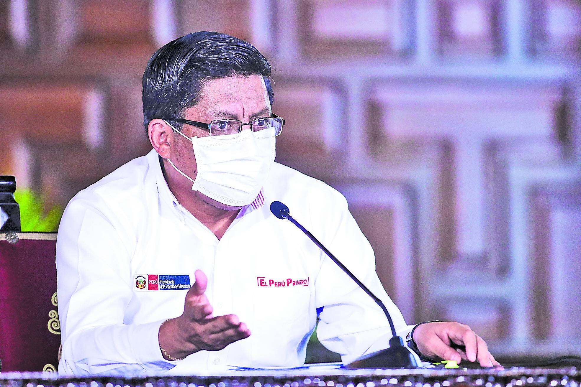 El primer ministro, Vicente Zeballos, también afirmó que si no se tomaban medidas, las cifras de hospitalizados y fallecidos por COVID-19 serían muy altas. (Foto: Presidencia)