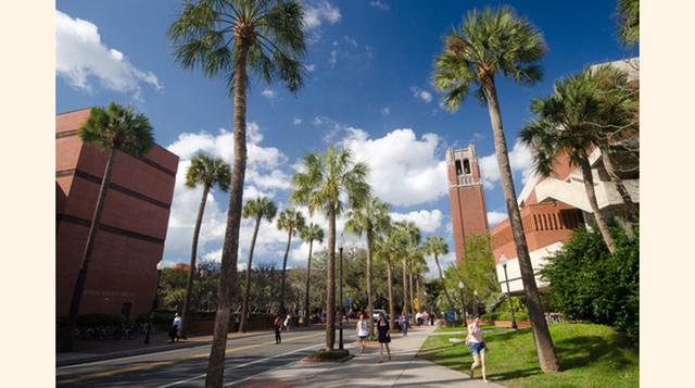 University of Florida. Su Internet MBA se ubicó en tercer lugar y subió una posición en el ranking. El salario de sus egresados alcanza los US$104,255 al año. (Foto: collegs.usnews)