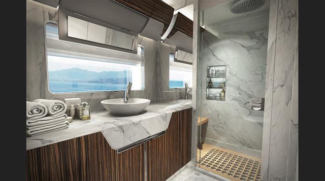 Cuenta con una gran cabina delantera que se convierte en una suite principal, un enorme cuarto de ducha, cocina y una segunda cabina. (Foto: Megaricos)