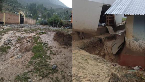 Casas, colegios y postas sufrieron daño ante las intensas lluvias.