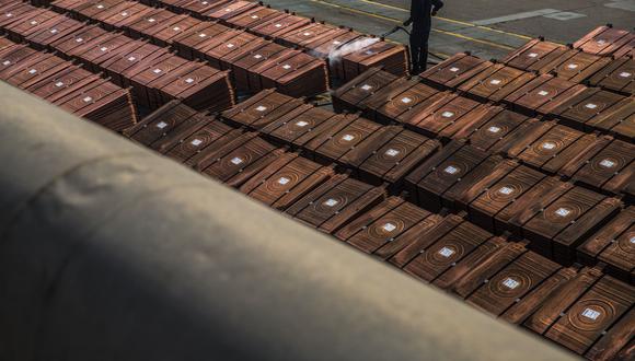 Las actividades mundiales de fundición de cobre disminuyeron en febrero. (Foto: Bloomberg)