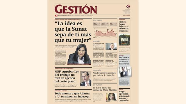 Secciones. Economía, Negocios y Finanzas son las secciones con mayor número de páginas. Sin embargo, hubo una época en la que Política tuvo más presencia en el diario.