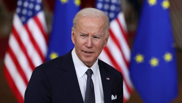Joe Biden, presidente de Estados Unidos, desde Bruselas. (REUTERS/Evelyn Hockstein)