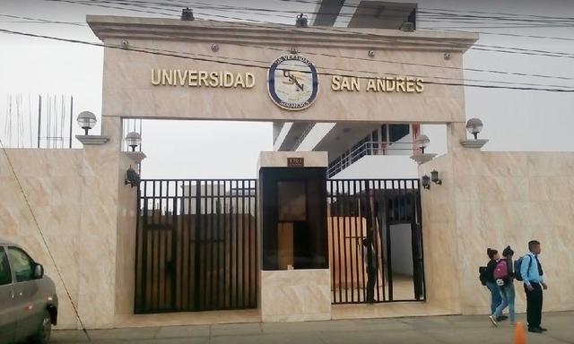 Universidad San Andrés. Ubicada en Lima. Las carreras autorizadas son tres: Administración de Empresas; Contabilidad y Finanzas; y Derecho y Ciencias Políticas.