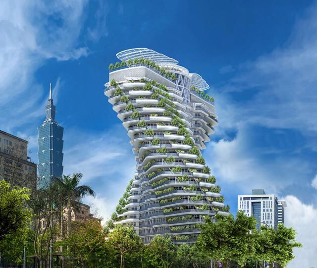 Agora Garden Tower - Taipei, este es un edificio de lujo de 20 pisos respetuosos con el medio ambiente en todos los sentidos imaginables, pues cuenta con jardines en todas las plantas, el brillante diseño del arquitecto Vicent Cllebaut.