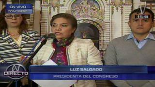 Luz Salgado propone el 18 de agosto para presentación de Fernando Zavala