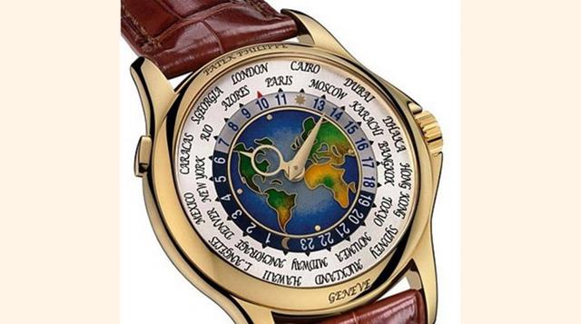 Patek Philippe’s Platinum World Time: US$ 4 millones. El reloj Patek Philippe’s Platinum World Time está valorado en US$ 4 millones. (Foto: uptenlist)